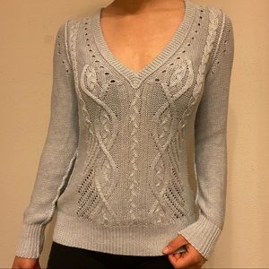 NWT Banana Republic Blue Gray V-Neck Sweater